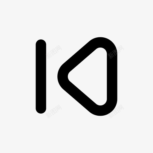 上一个媒体音乐图标svg_新图网 https://ixintu.com 上一个 上一首歌 可爱的游戏图标 媒体 播放 播放器 音乐