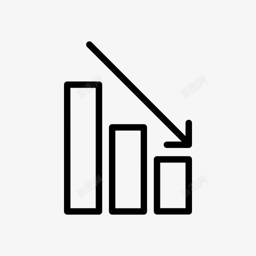 业务下降图表股市下跌图标svg_新图网 https://ixintu.com 业务下降 图表 电子商务 股市下跌