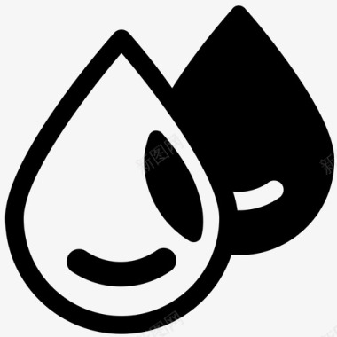 清水饮用水滴水图标图标