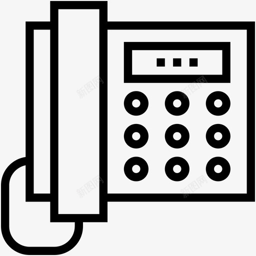 电话联系我们数字电话图标svg_新图网 https://ixintu.com 公司线路图标 座机 数字电话 电话 联系我们