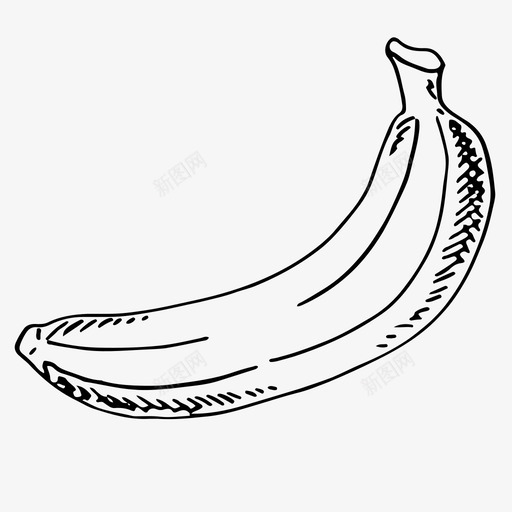 香蕉新鲜水果图标svg_新图网 https://ixintu.com 健康 健康食品 新鲜 植物 水果 香蕉
