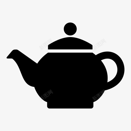 茶壶咖啡壶杯子图标svg_新图网 https://ixintu.com 厨房 咖啡壶 杯子 茶壶