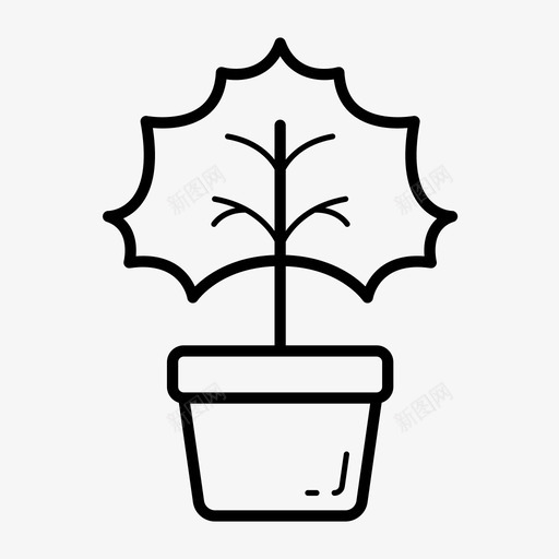 叶子花园树植物图标svg_新图网 https://ixintu.com 叶子 植物 盆栽 花园树 花园树套装1 花瓶