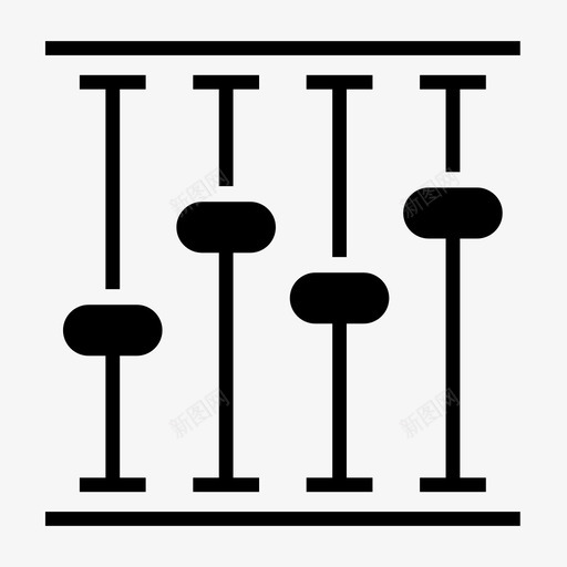 均衡器音频配置图标svg_新图网 https://ixintu.com 均衡器 系统 设置 配置 音乐多媒体字形图标 音频