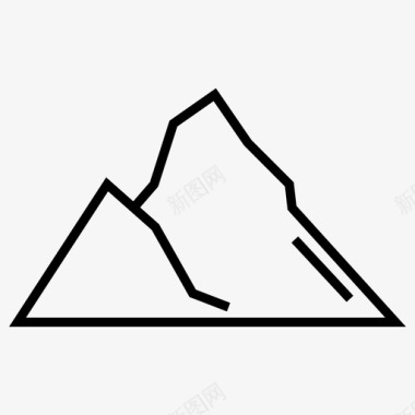 山峰岩石图标图标