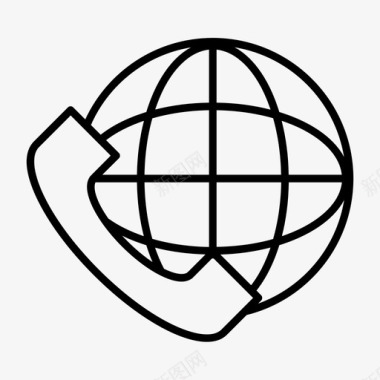 国际客户服务全球运营商图标图标