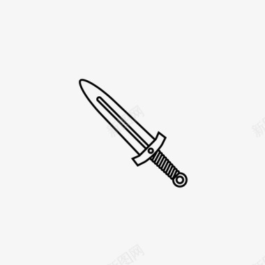 中世纪的武器剑匕首图标图标