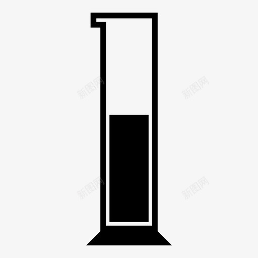 量筒化学实验图标svg_新图网 https://ixintu.com 化学 实验 测试 测量 量筒