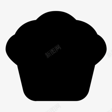 松饼面包房纸杯蛋糕图标图标