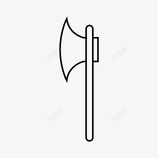 斧头金属工具图标svg_新图网 https://ixintu.com 工作 工具 战争 斧头 金属