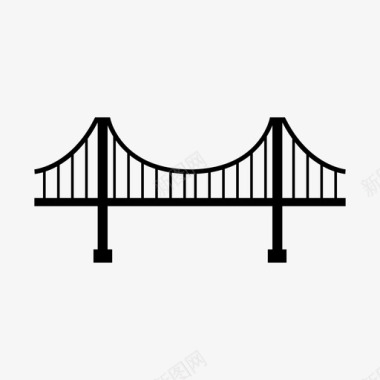 桥梁建筑旅游图标图标
