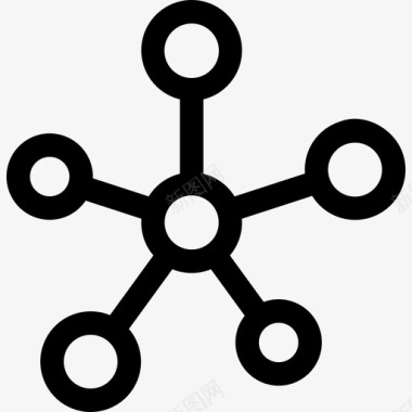分子几何学形状结构图标图标