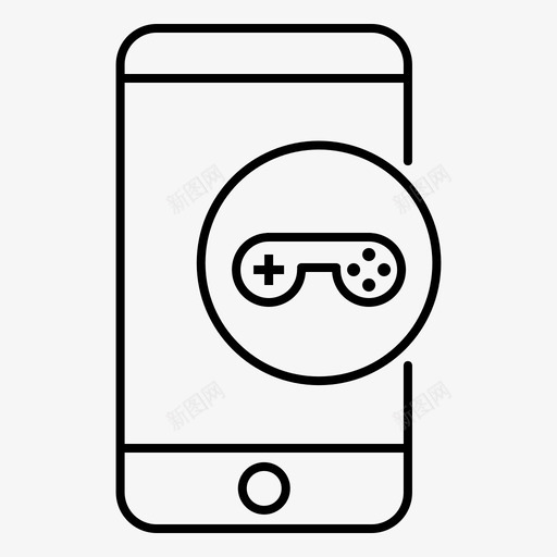游戏应用程序娱乐图标svg_新图网 https://ixintu.com 娱乐 应用程序 智能手机 智能手机图标 游戏 移动