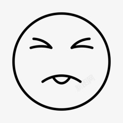 一脸便秘的表情便秘情绪化表情图标高清图片