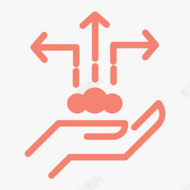 云共享功能手势图标图标