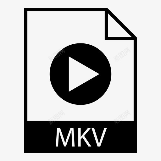 视频文件类型matroska图标svg_新图网 https://ixintu.com matroska mkv 文件类型 文档格式 电影 视频