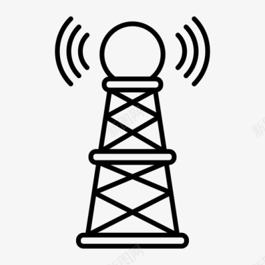 信号塔通讯新闻图标图标
