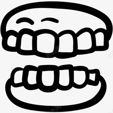假牙牙齿牙龈图标图标