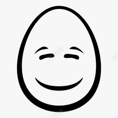 笑脸蛋头表情复活节表情图标图标