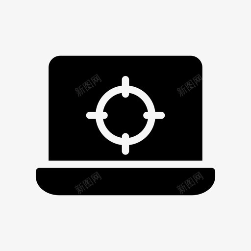 目标计算机开发图标svg_新图网 https://ixintu.com 开发 焦点 目标 笔记本电脑 艺术设计开发字形图标 计算机