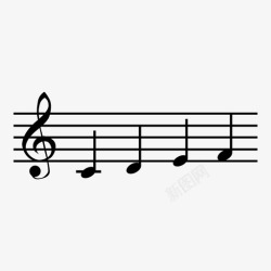 高音歌曲高音谱号音乐乐谱图标高清图片
