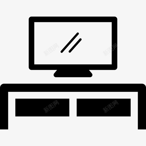 电视桌技术家用电器图标svg_新图网 https://ixintu.com 家用电器 技术 电视桌