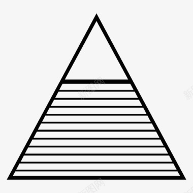 三角形线十分之六图表图形图标图标