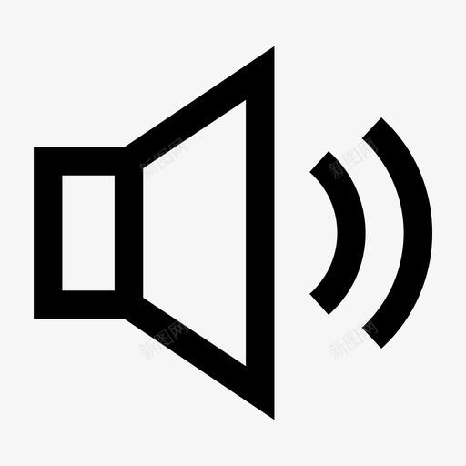 扬声器音频接口图标svg_新图网 https://ixintu.com 声音 扬声器 接口 音量 音频