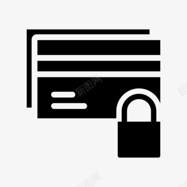 信用卡锁商务支付锁图标图标