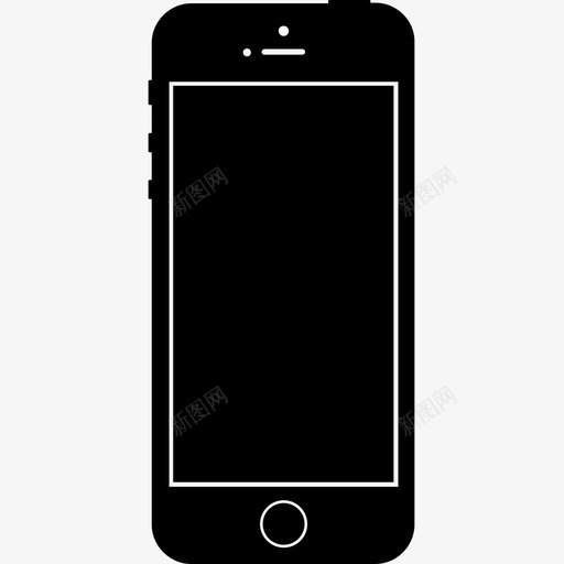 iphone5s苹果手机图标svg_新图网 https://ixintu.com iphone5s 手机 智能手机 苹果