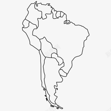 南美洲大陆国家图标图标