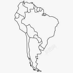 南美洲大陆南美洲大陆国家图标高清图片