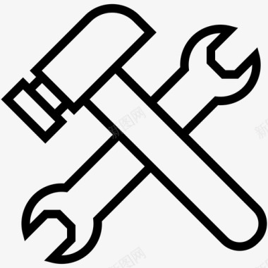 维修工具车库工具锤子图标图标