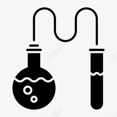 化学佛罗伦萨烧瓶科学图标图标