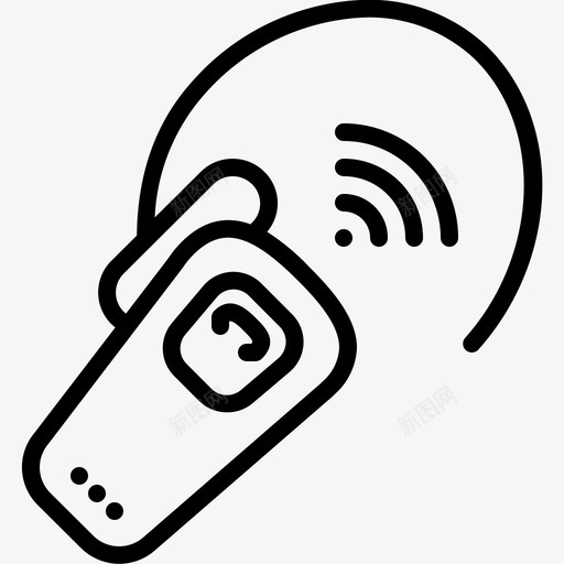 蓝牙耳机耳机无线图标svg_新图网 https://ixintu.com 小工具设备 无线 耳机 蓝牙耳机
