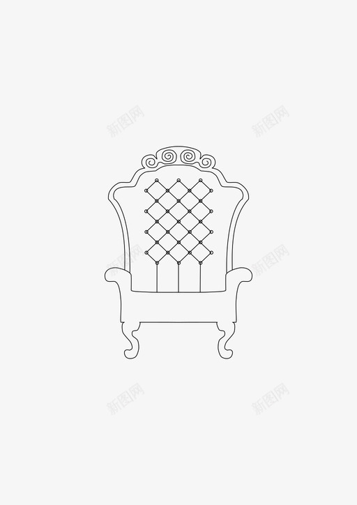宝座椅子家具图标svg_新图网 https://ixintu.com 宝座 家具 椅子