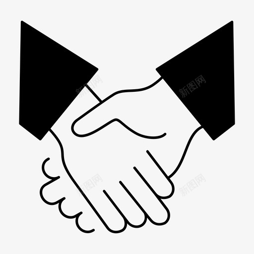 握手商务合同图标svg_新图网 https://ixintu.com 合同 商务 手势 握手 谈判