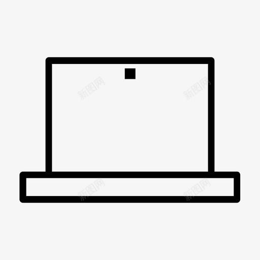 笔记本电脑电脑设备图标svg_新图网 https://ixintu.com 屏幕 显示器 电脑 笔记本电脑 简单的线图标 设备