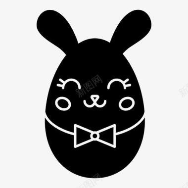 复活节彩蛋兔子假日图标图标