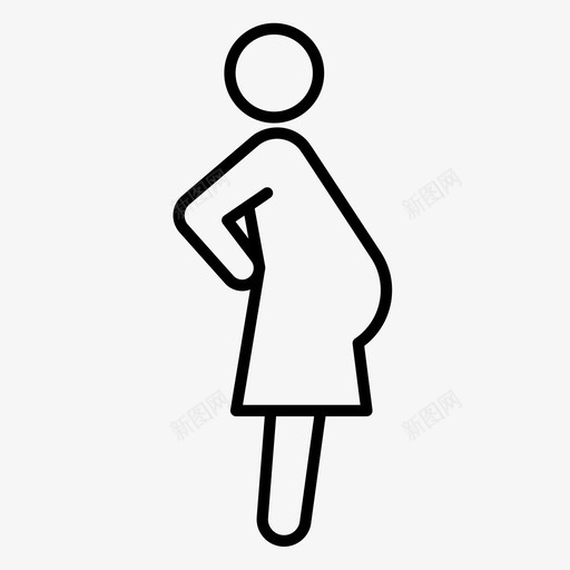 孕妇胎儿母亲图标svg_新图网 https://ixintu.com 婴儿 孕妇 母亲 胎儿