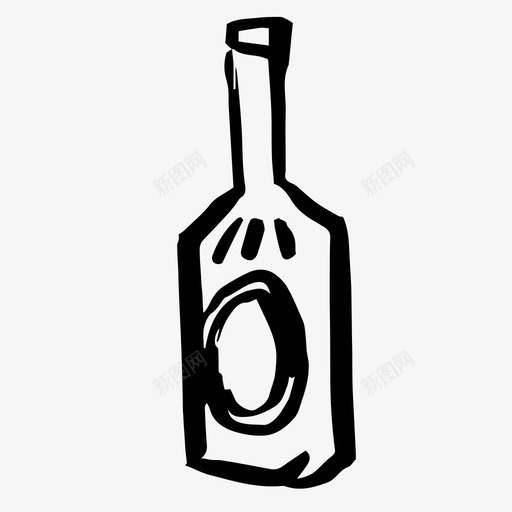 威士忌瓶酒饮料图标svg_新图网 https://ixintu.com 威士忌瓶 手绘酒 酒 饮料