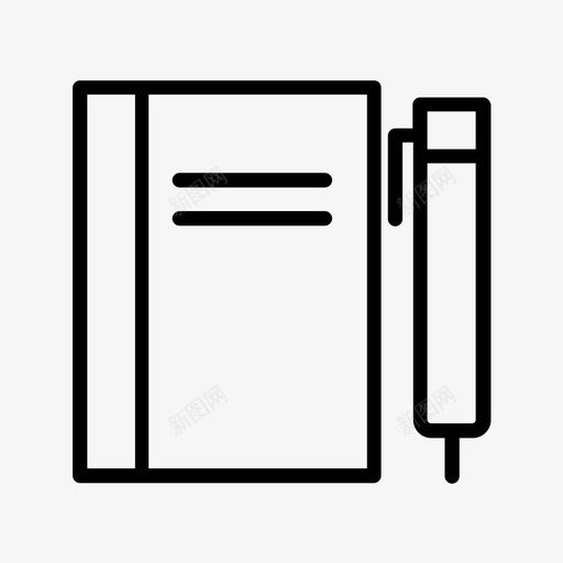 日记书笔记图标svg_新图网 https://ixintu.com 书 日记 笔 笔记 简单的线图标