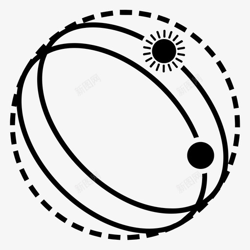 追踪太阳月亮轨道图标svg_新图网 https://ixintu.com 太空 月亮 轨道 追踪太阳