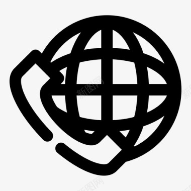 国际客户关怀全球运营商图标图标
