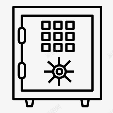 储物柜银行储物柜银行保险柜图标图标