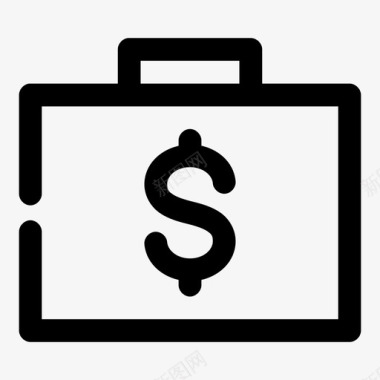 美元公文包业务现金图标图标