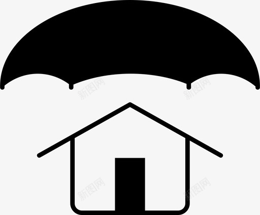 保险担保房屋保险图标svg_新图网 https://ixintu.com 保险 保险保证 房屋保险 担保