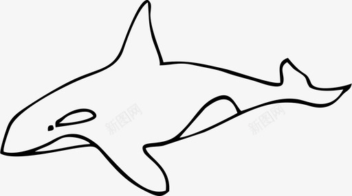 鲸鱼虎鲸动物图标图标