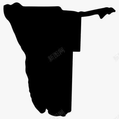 纳米比亚地图非洲国家地图填充图标图标