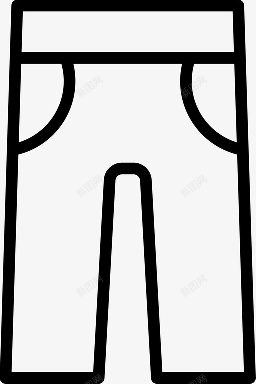 裤子服装时尚图标svg_新图网 https://ixintu.com 居家薄 时尚 服装 裤子